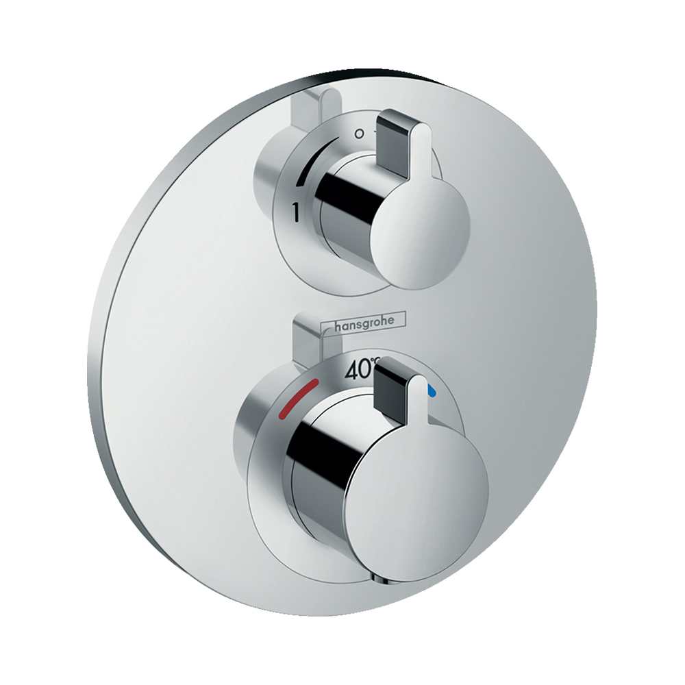 Купить Hansgrohe Ecostat S Термостат с запорным/переключающим вентилем Ecostat S скрытый монтаж белый матовый 15758700 в магазине wardena.ru