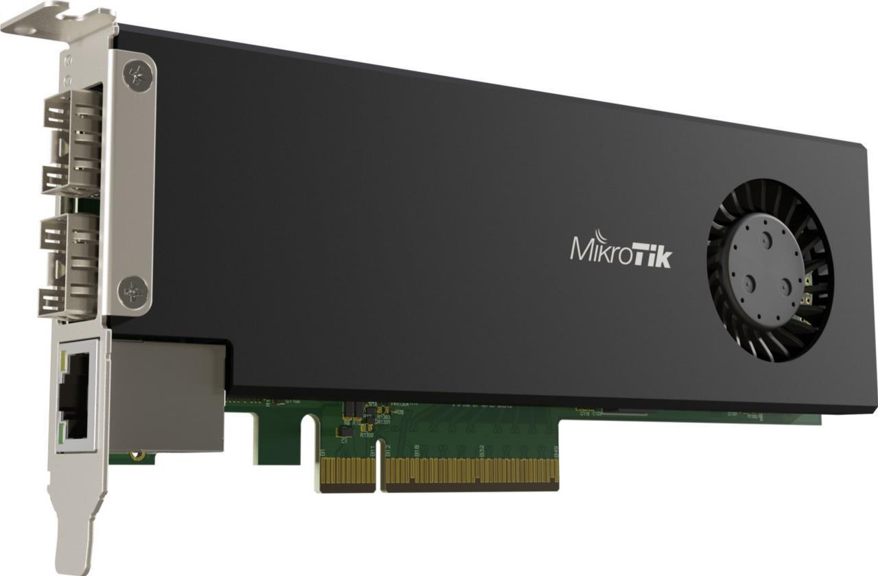 Купить MikroTik Cloud Core Router PCIe-Karte mit 4-Core CPU, 2x 25GB SPF28, 1x 1GB, 4GB RAM Ethernet Router (CCR2004-1G-2XS-PCIE) в магазине wardena.ru