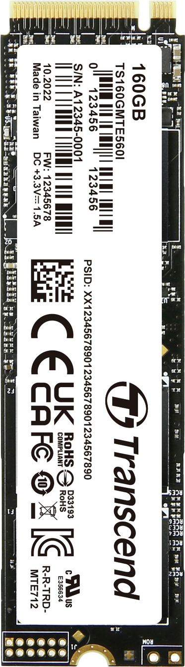 Купить Transcend MTE560I M.2 160 GB PCI Express 4.0 NVMe 3D NAND (TS160GMTE560I) в магазине wardena.ru