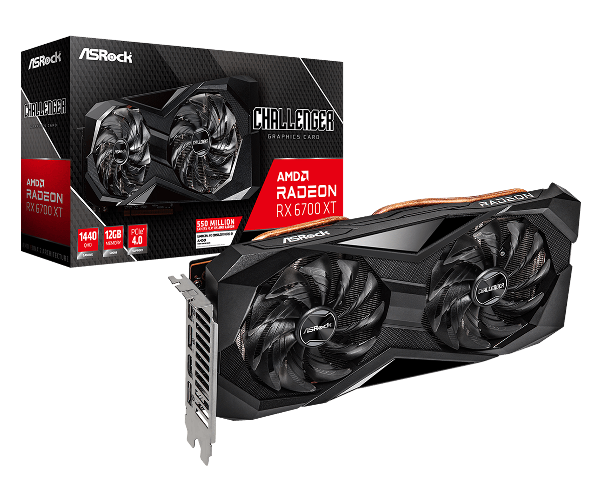 Купить ASRock Radeon RX 6700 XT Challenger D 12GB - Grafikkarten - Radeon RX 6700 XT - 12GB GDDR6 - PCIe 4,0 x16 - HDMI, 3 x DisplayPort (90-GA2KZZ-00UANF) в магазине wardena.ru