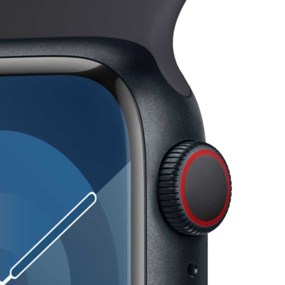 Купить APPLE Watch Series 9 GPS + Cellular 41mm Midnight Aluminium Case with Midnight Sport Band - S/M (MRHR3QF/A) в магазине wardena.ru