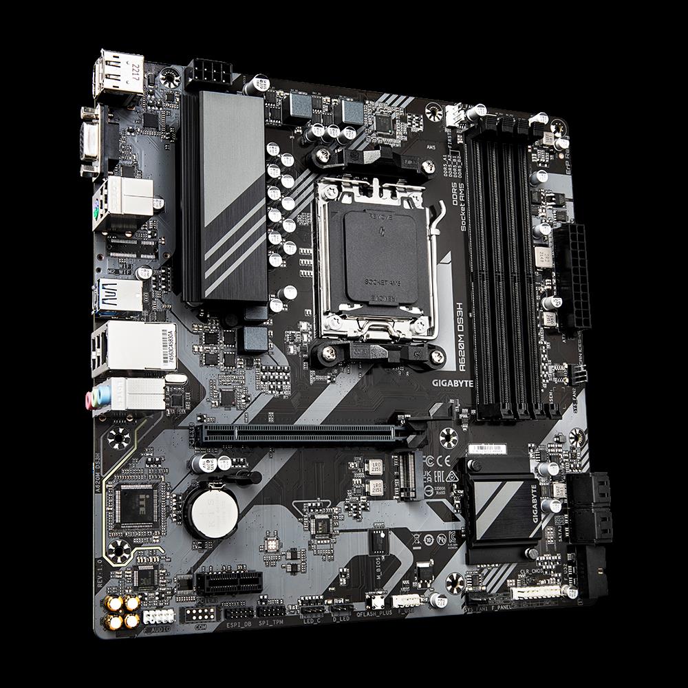 Купить Gigabyte A620M DS3H (rev. 1.0). Prozessorhersteller: AMD, Prozessorsockel: Buchse AM5, Kompatible Prozessoren: AMD Ryzen™ 5, AMD Ryzen 7 7th Gen, AMD Ryzen 9 7th Gen. Unterstützte Arbeitsspeicher: DDR5-SDRAM, RAM-Speiche в магазине wardena.ru