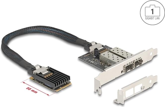 Купить Delock Mini PCIe I/O full size 2 x SFP Gigabit LAN (95281) в магазине wardena.ru