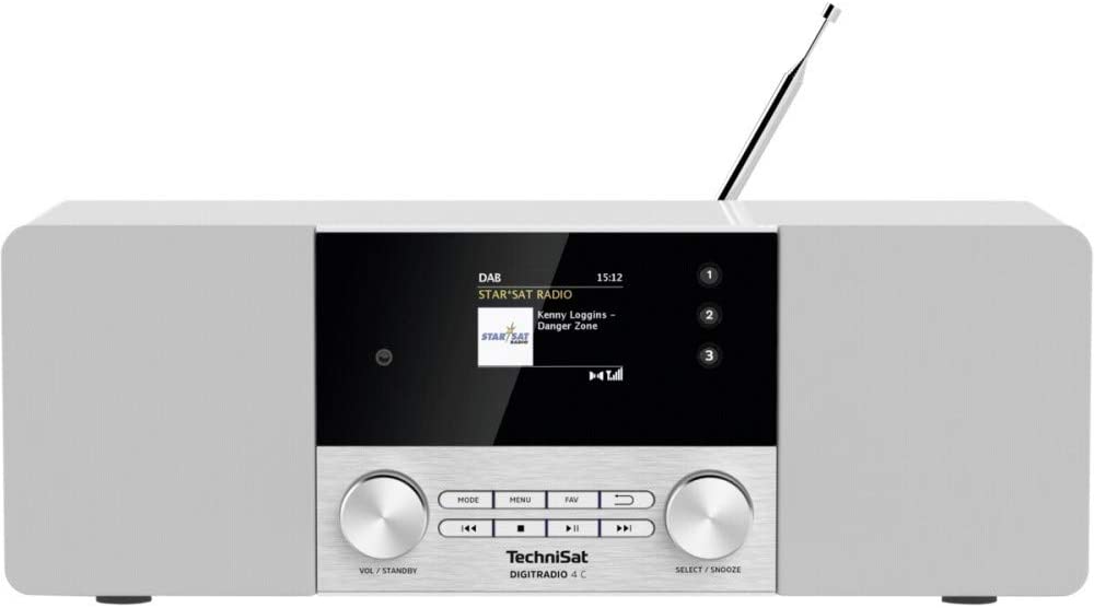 Купить TechniSat DigitRadio 4 C - DAB-Radio - 2 x 10 Watt - weiß (0001/3937) в магазине wardena.ru