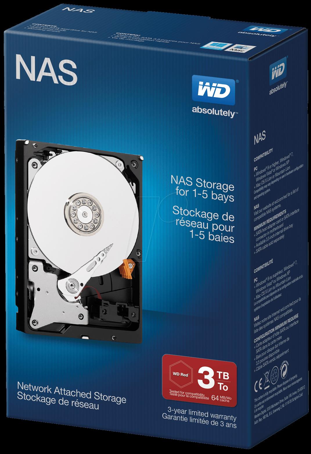 Купить WD Network WDBMMA0030HNC - Festplatte - 3TB - intern - 8,9 cm (3.5") - SATA-600 - Puffer: 64MB (WDBMMA0030HNC-ERSN) в магазине wardena.ru
