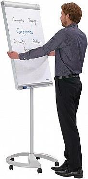 Купить FRANKEN Flipchart Mobil Deluxe, 670 x 950 mm, hellgrau Tafel magnethaftend, Einbeinstativ, Rundfuß mit 5 Lauf- (FC81) в магазине wardena.ru