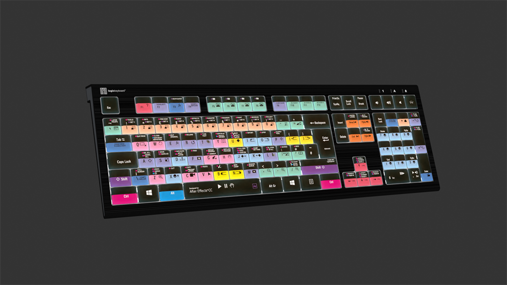 Купить Logickeyboard Adobe After Effects CC Astra 2 Tastatur USB AZERTY Englisch Schwarz (LKB-AECC-A2PC-UK) в магазине wardena.ru