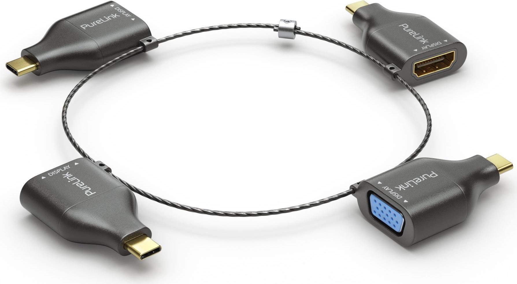 Купить PureLink Adapter Ring Klein - 4x USB-C - USB-C > VGA/HDMI/miniDP/DP, schwarz PureLink Adapter Ring Klein - 4x USB-C - USB-C > VGA 1080p, USB-C > HDMI 4K30hz, USB-C > miniDP 4K60Hz, USB-C > DP 4K60Hz, gold plated, schwarz (IQ-AR300) в магазине wardena.ru