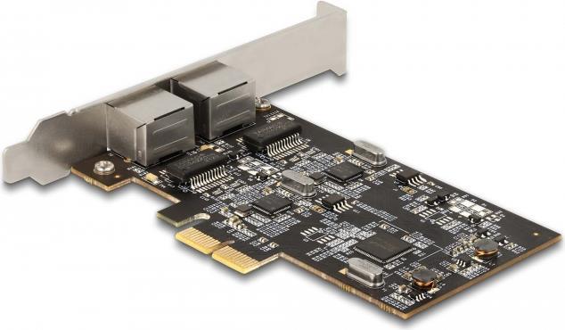 Купить Delock - Netzwerkadapter - PCIe 2,1 x2 Low-Profile - 100M/1G/2,5G Gigabit Ethernet x 2 (89392) в магазине wardena.ru