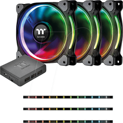 Купить Thermaltake Riing PLUS 12 RGB Radiator Fan Lumi Plus TT - Premium Edition - System-Gebläseeinheit - 120 mm (CL-F076-PL12SW-A) в магазине wardena.ru