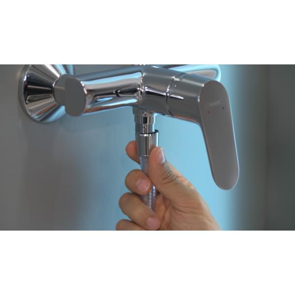 Купить Hansgrohe Crometta Душевой набор 1jet со штангой 90 см хром-белый матовый 26537400 в магазине wardena.ru