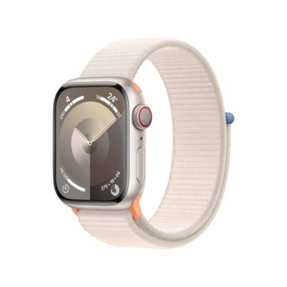 Купить APPLE Watch Series 9 GPS + Cellular 41mm Starlight Aluminium Case with Starlight Sport Loop (MRHQ3QF/A) в магазине wardena.ru