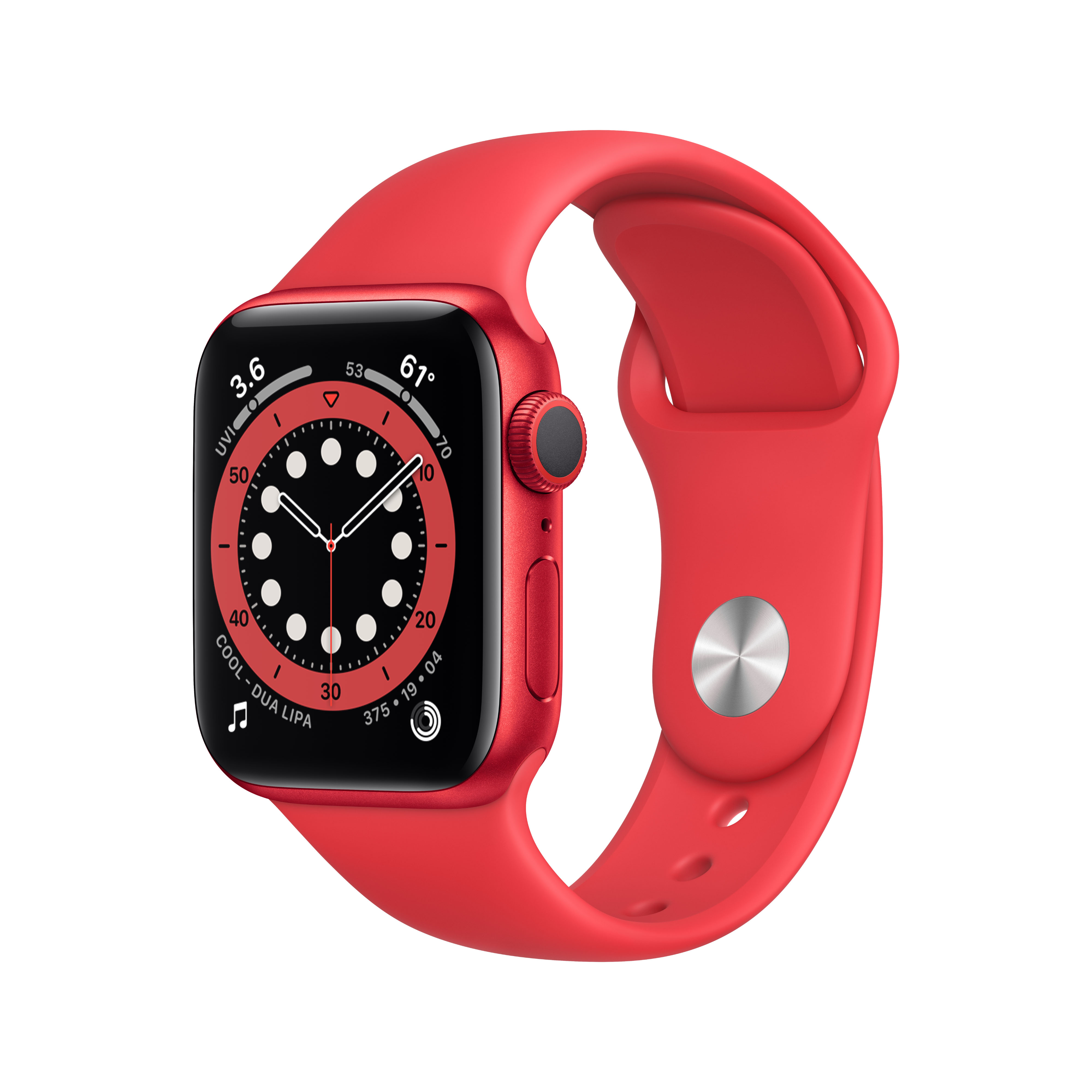 Купить Apple Watch Series 6 (GPS) - (PRODUCT) RED - 40 mm - Red Aluminium - intelligente Uhr mit Sportband - Flouroelastomer - rot - Bandgröße 130-200 mm - S/M/L - 32GB - Wi-Fi, Bluetooth - 30,5 g (M00A3FD/A) в магазине wardena.ru