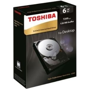 Купить Toshiba X300 - Festplatte - 6 TB - intern - 8.9 cm ( 3.5" ) - SATA 6Gb/s - 7200 U/min - Puffer: 128 MB (HDWE160UZSVA) в магазине wardena.ru