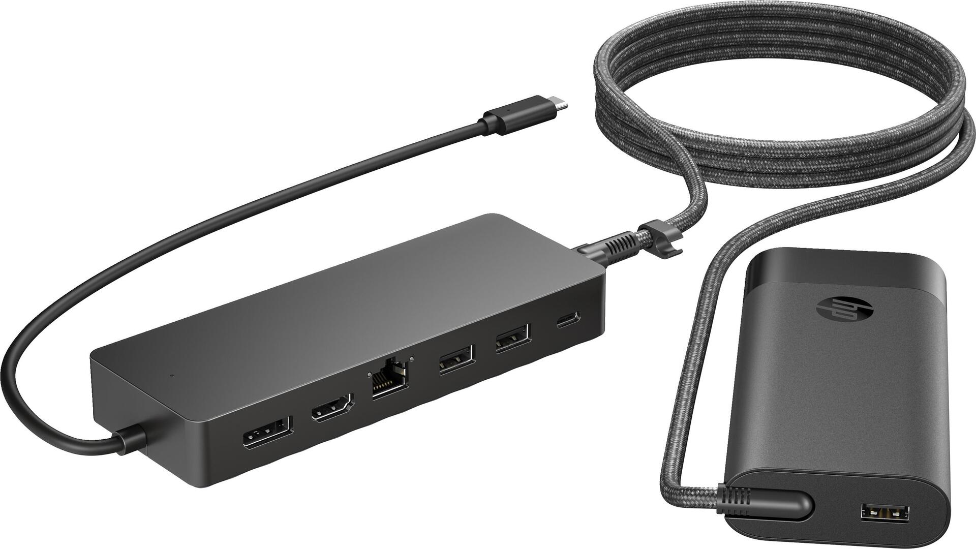 Купить HP Universal USB-C Hub and Laptop Charger Combo (9H0H9AA#ABB) в магазине wardena.ru