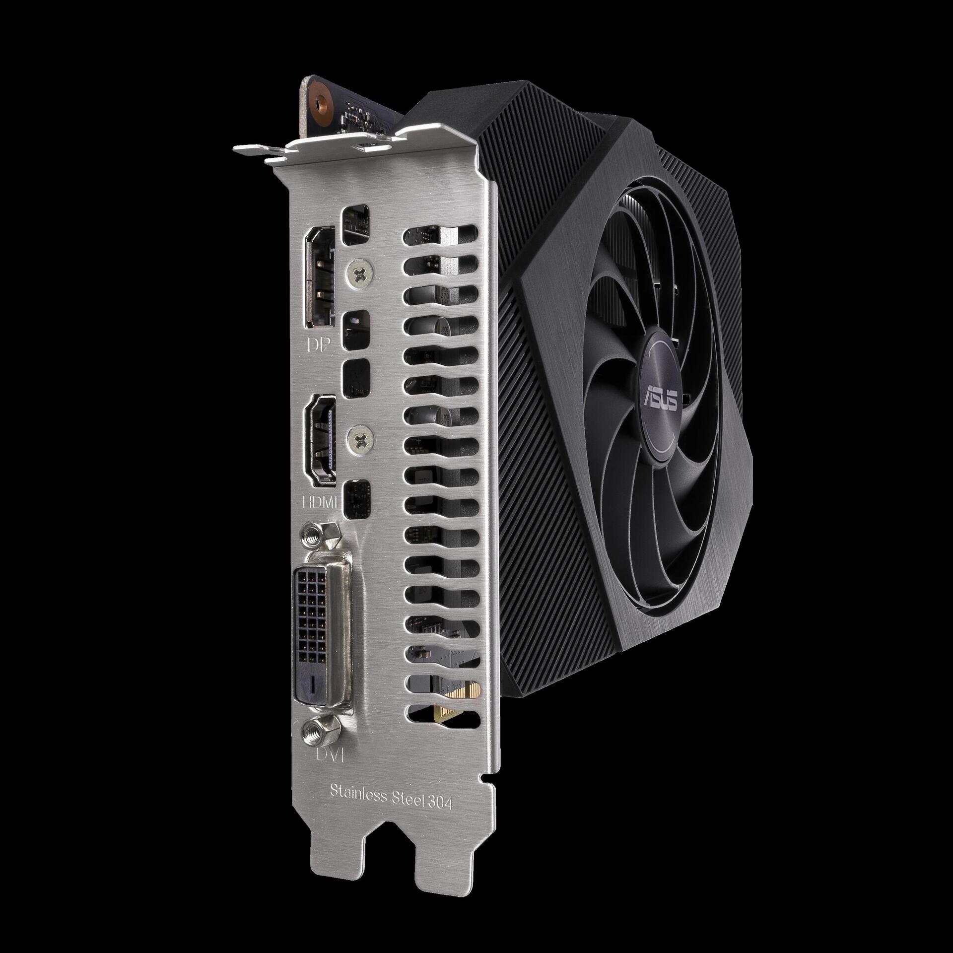 Купить ASUS PH-GTX1650-O4GD6-P - OC Edition - Grafikkarten - GF GTX 1650 - 4GB GDDR6 - PCIe 3.0 x16 - DVI, HDMI, DisplayPort (90YV0EZ1-M0NA00) в магазине wardena.ru