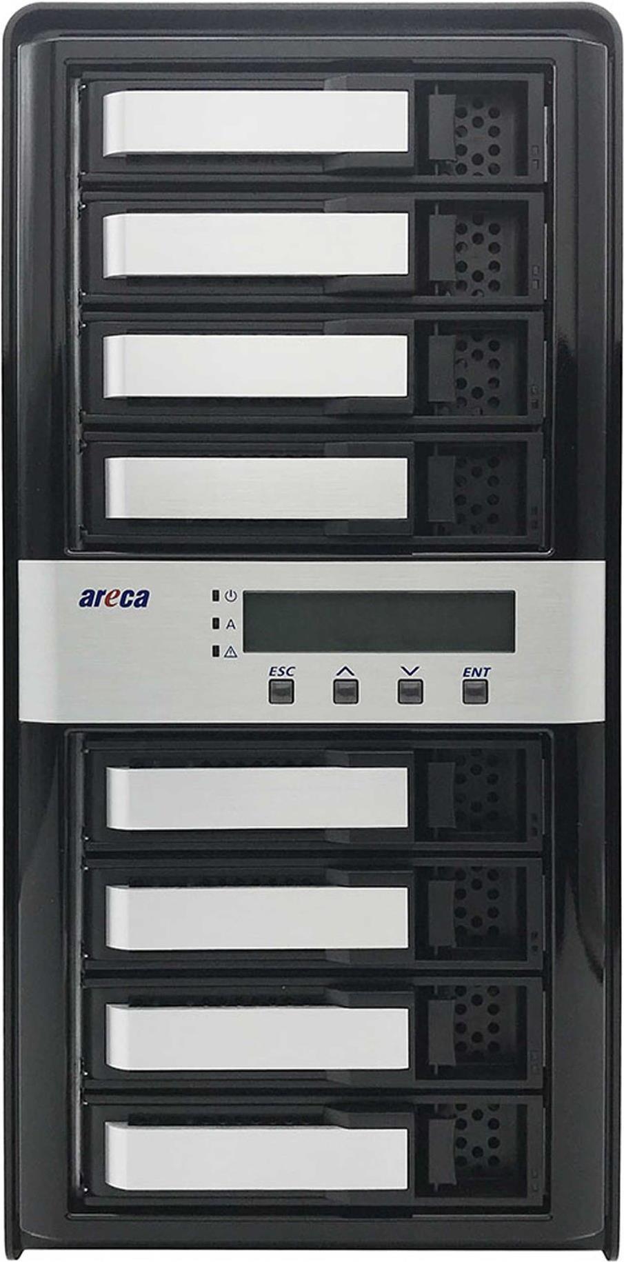 Купить Areca ARC-8050T3U-8 NAS & Speicherserver Tower Eingebauter Ethernet-Anschluss Schwarz (ARC-8050T3U-8) в магазине wardena.ru