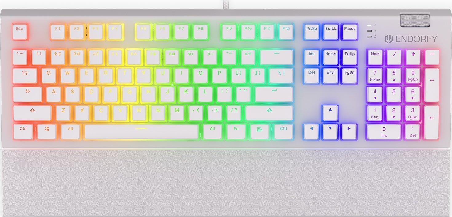 Купить ENDORFY Omnis Pudding Onyx Tastatur USB QWERTY Englisch Weiß (EY5A036) в магазине wardena.ru