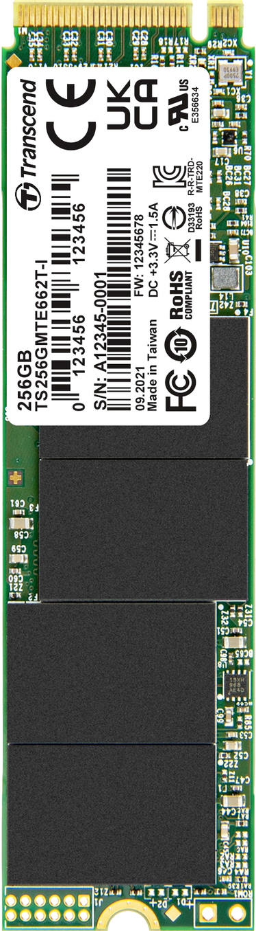 Купить Transcend MTE662T-I M.2 256 GB PCI Express 3.0 NVMe 3D NAND (TS256GMTE662T-I) в магазине wardena.ru