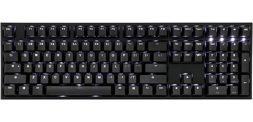 Купить Ducky One 2 Backlit PBT Gaming Tastatur, MX-Red, weiße LED - schwarz (DKON1808S-RDEPDAZW1) в магазине wardena.ru