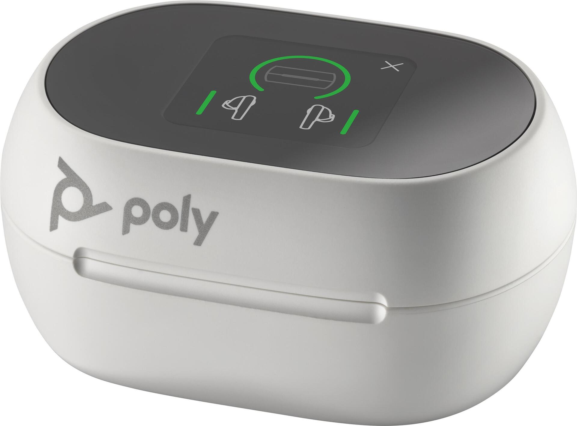 Купить Poly Voyager Free 60+ - True Wireless-Kopfhörer mit Mikrofon - im Ohr - Bluetooth - aktive Rauschunterdrückung - White Sands - Zertifiziert für Microsoft Teams (216755-01) в магазине wardena.ru