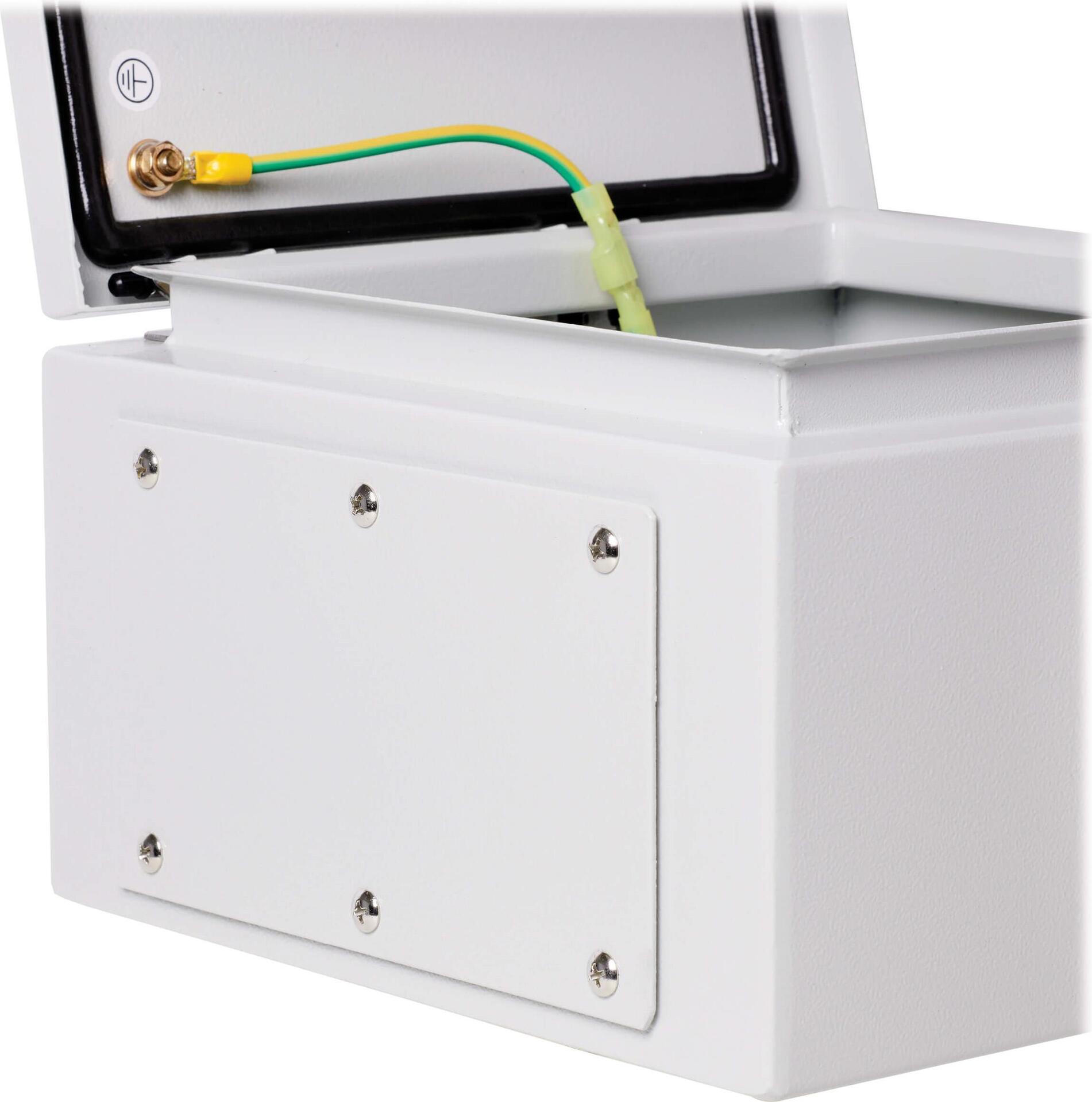 Купить EATON TRIPPLITE SmartRack Outdoor Ind. Encl. w Lock - NEMA 4 Metal Construction 25,4cm 25,40cm (10") x 25,4cm 25,40cm (10") x 25,4cm 25,40cm (10") Gray (SRIN4101010) в магазине wardena.ru