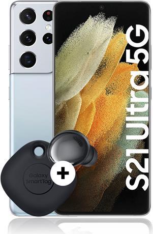 Купить Samsung Galaxy S21 Ultra 5G 128GB Phantom Silver EU [17,3cm (6.8") OLED Display, Android 11, 108MP Quad-Kamera] (SM-G998BZSDEUB-EU) в магазине wardena.ru
