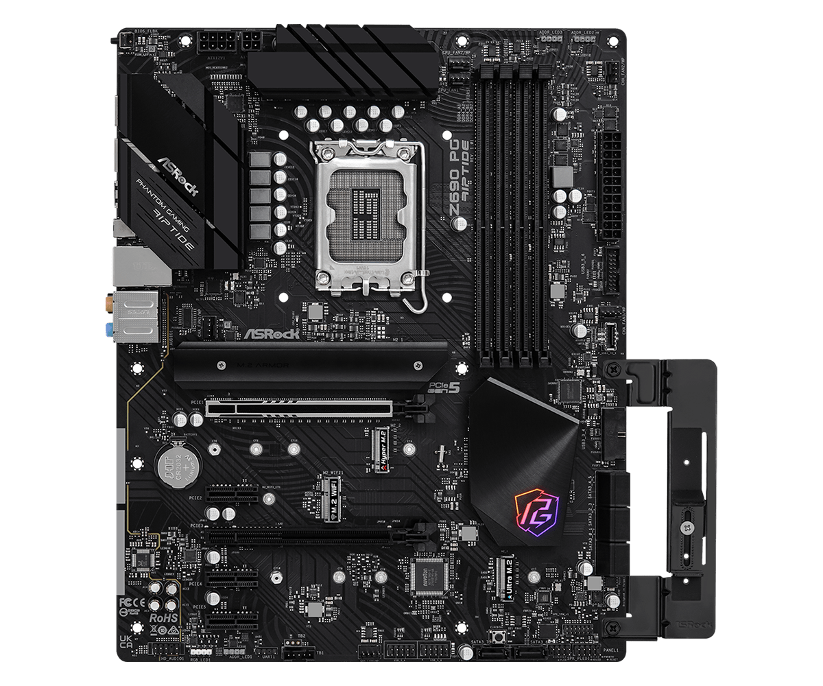 Купить ASRock Z690 PG Riptide - Motherboard - ATX - LGA1700-Sockel - Z690 Chipsatz - USB-C Gen1, USB 3,2 Gen 1, USB 3,2 Gen 2, USB-C Gen 2x2 - 2,5 Gigabit LAN - Onboard-Grafik (CPU erforderlich) - HD Audio (8-Kanal) (90-MXBHQ0- (90-MXBHQ0-A0UAYZ) в магазине wardena.ru