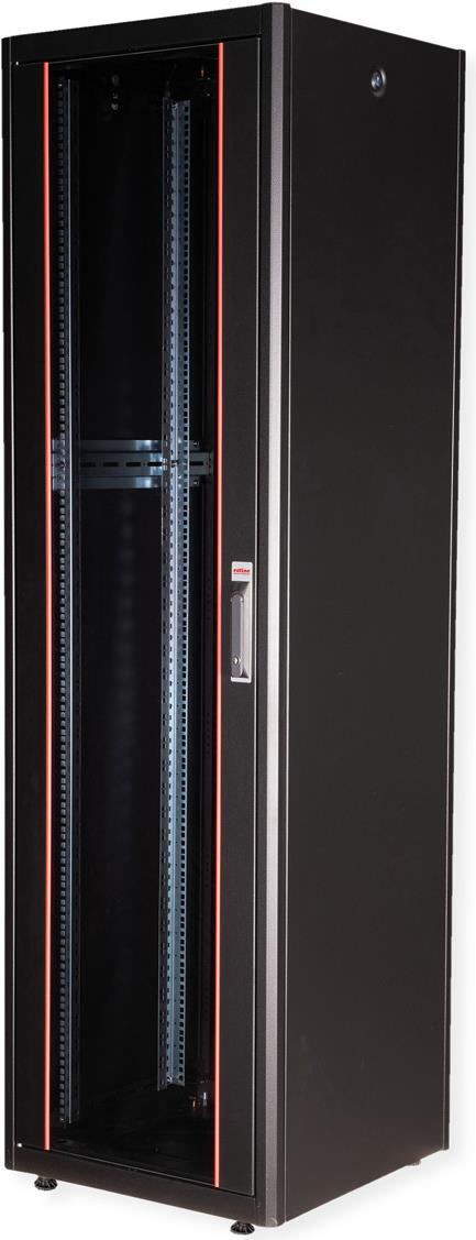 Купить Roline Basic - Schrank Netzwerkschrank - Glas Tür - Jet Black, RAL 9005 - 42HE - 48.3 cm (19") (26.21.0211) в магазине wardena.ru