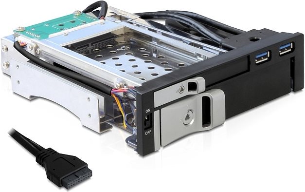 Купить DeLOCK 5,25 Mobile Rack for 1 x 2,5 + 1 x 3,5 SATA HDD + 2 x USB3.0 Ports - Mobiles Speicher-Rack - 6,4 cm, 8,9 cm (2.5", 8,90cm (3.5")) (47209) в магазине wardena.ru