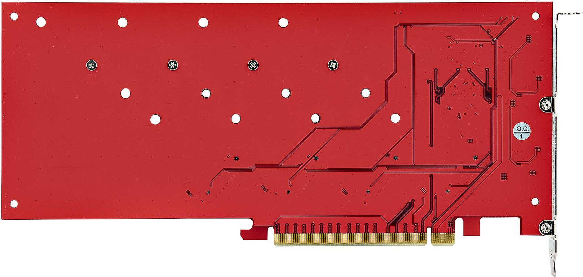 Купить STARTECH.COM Quad M.2 PCIe Adapterkarte PCI Express 4.0 x16 auf Vierfach NVMe oder AHCI M-Key M.2 SSDs 7,8GBit/s je SSD Bifurkation (QUAD-M2-PCIE-CARD-B) в магазине wardena.ru