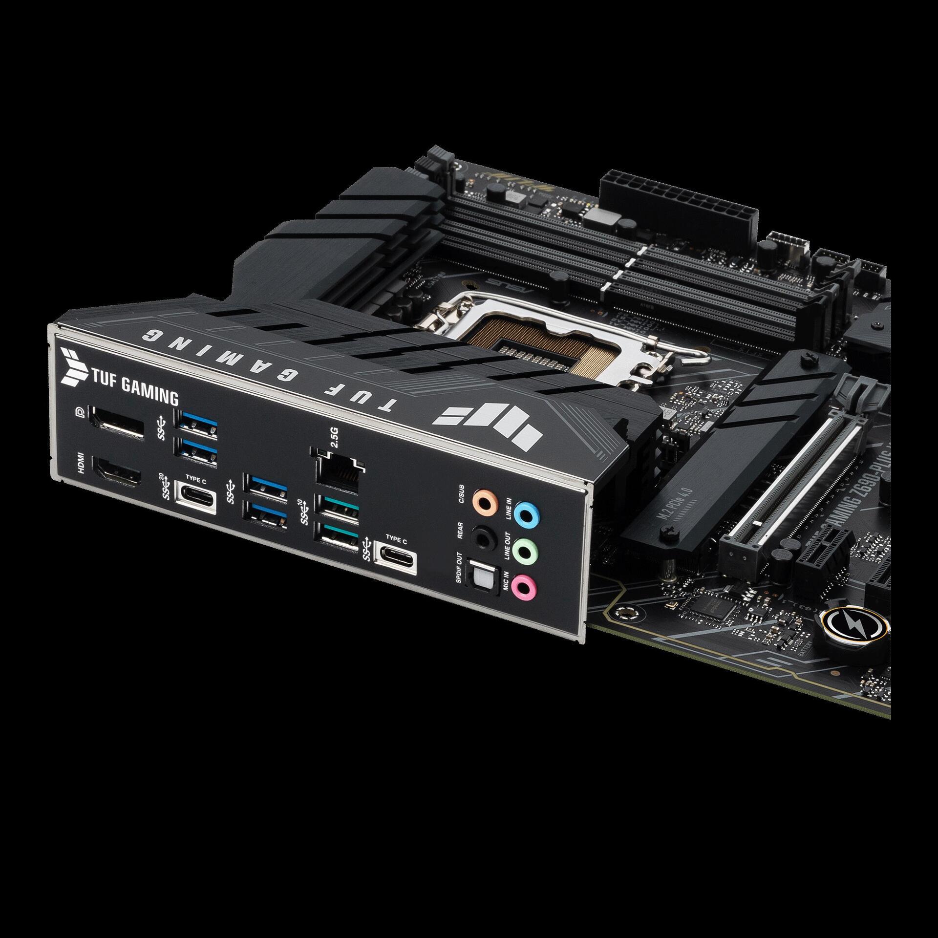 Купить ASUS TUF GAMING Z690-PLUS - Motherboard - ATX - LGA1700-Sockel - Z690 Chipsatz - USB-C Gen2, USB-C Gen1, USB 3,2 Gen 1, USB 3,2 Gen 2, USB-C Gen 2x2 - 2,5 Gigabit LAN - Onboard-Grafik (CPU erforderlich) - HD Audio (8-Kan (90MB1AV0-M0EAY0) в магазине wardena.ru