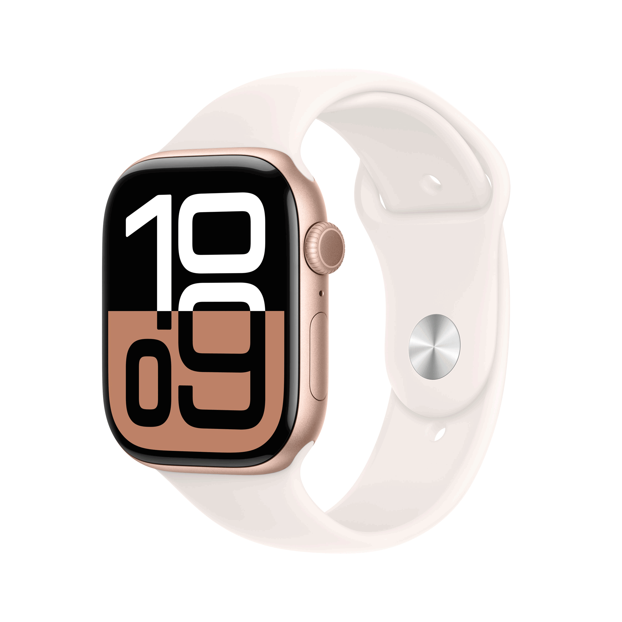 Купить Apple Watch Series 10 GPS 46mm Rose Gold Aluminium Case mit Light Blush Sport Band - M/L (MWWU3QF/A) в магазине wardena.ru