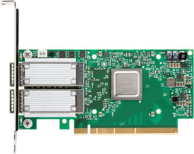 Купить Mellanox ConnectX®-5 EN network interface card, 25GbE Dual-port SFP28, PCIe3.0 x16, tall bracket (MCX512F-ACAT) в магазине wardena.ru