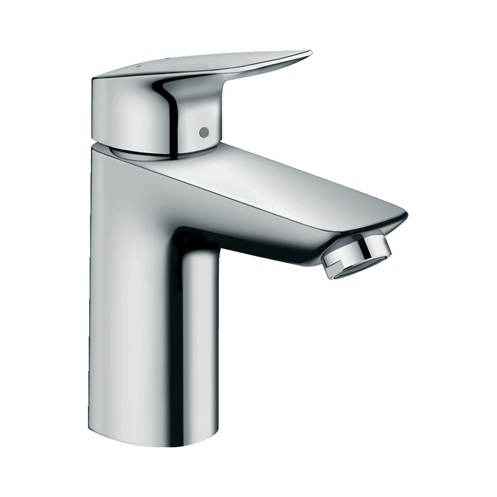 Купить Hansgrohe Logis Смеситель для раковины 100 однорычажный Coolstart со сливным гарнитуром хром 71105000 в магазине wardena.ru