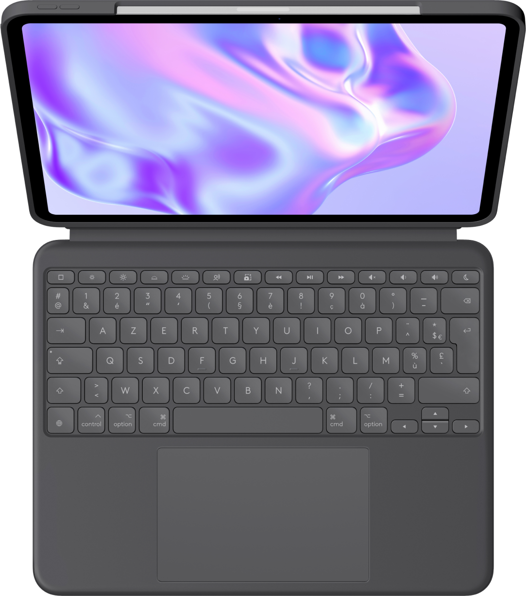 Купить Logitech Combo Touch - Tastatur und Foliohülle - mit Trackpad - hinterleuchtet - Apple Smart connector - AZERTY - Französisch - Graphite - für Apple 13-inch iPad Pro (M4) (920-012663) в магазине wardena.ru
