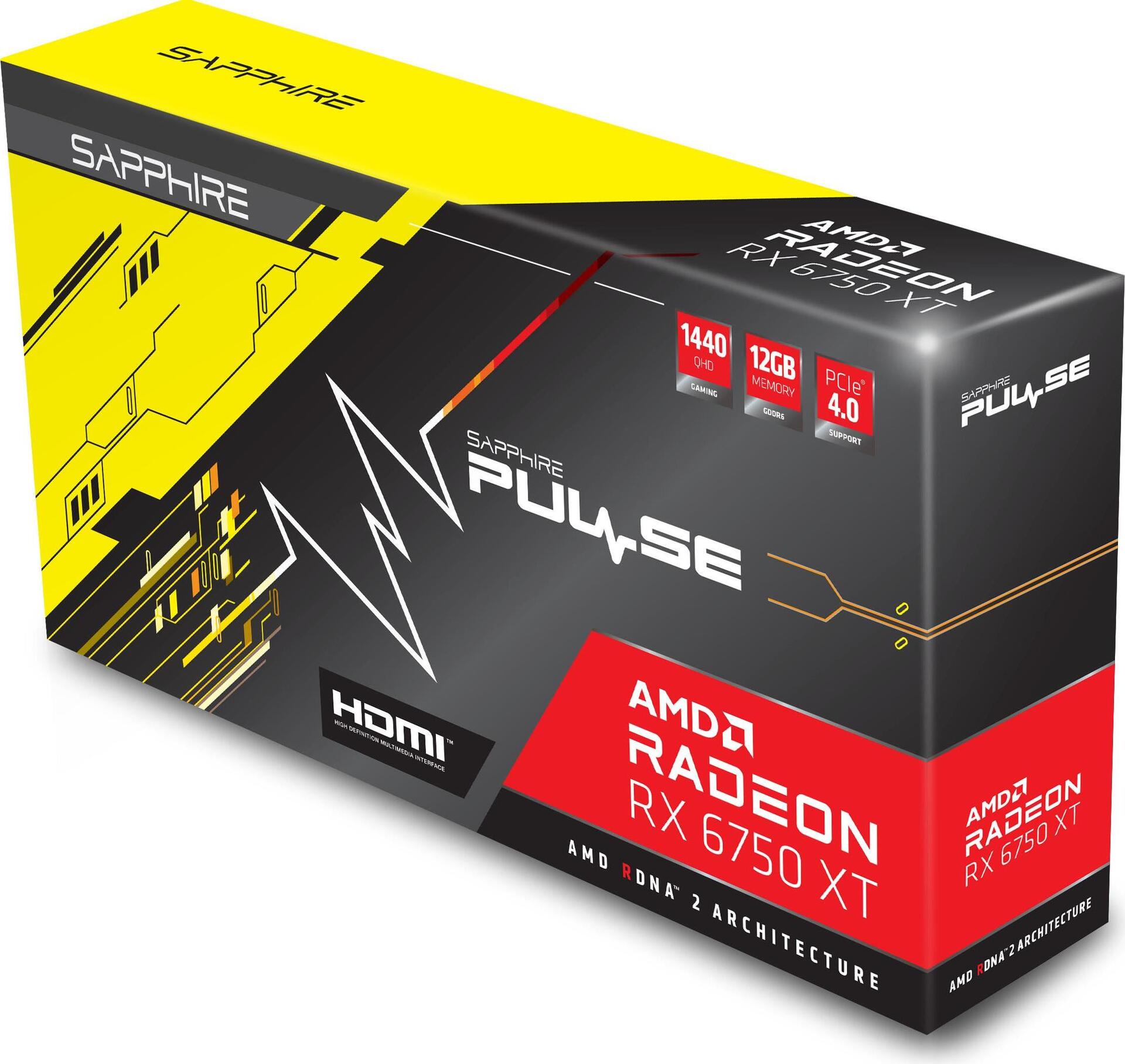 Купить Sapphire Pulse Radeon RX 6750 XT - Grafikkarten - Radeon RX 6950 XT - 12GB GDDR6 - PCIe 4,0 x16 - HDMI, 3 x DisplayPort (11318-03-20G) в магазине wardena.ru