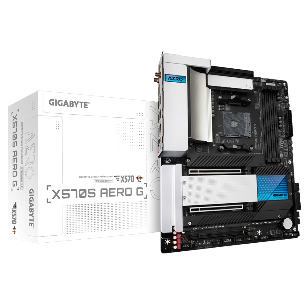 Купить Gigabyte X570S AERO G - AMD - Socket AM4 - AMD Ryzen 3 - AMD Ryzen 5 - AMD Ryzen 7 - 3rd Generation AMD Ryzen 9 - AMD Ryzen 9 5th Gen - Socket AM4 - DDR4-SDRAM - 128 GB (X570S AERO G) в магазине wardena.ru