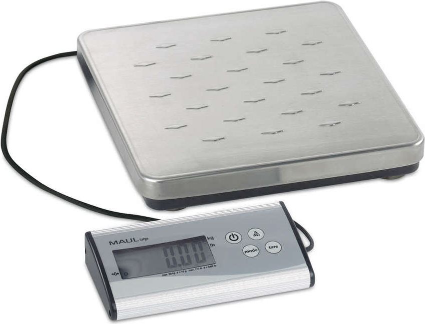 Купить MAULcargo Paketwaage, Tragkraft: 50 kg, grau mit separatem Bedienpult und Netzteil, Wiegeteller aus - 1 Stück (17950 09) в магазине wardena.ru