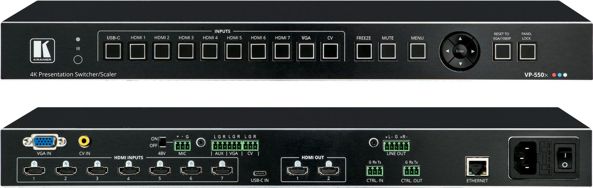 Купить Kramer Electronics VP-551X - Schwarz - 640 x 480 - 800 x 600 - 1024 x 768 - 1280 x 1024 - 1280 x 768 - 1280 x 800 - 1360 x 768 - 1400 x 1050,... - Aluminium - 1U - Tasten - 480i - 480p - 576i - 576p - 720p - 1080i - 1080 (72-00003030) в магазине wardena.ru