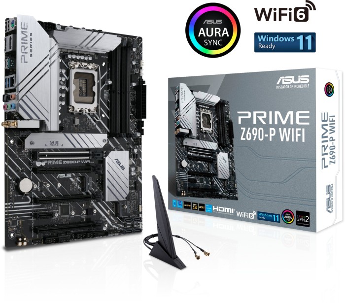 Купить ASUS PRIME Z690-P WIFI - Motherboard - ATX - LGA1700-Sockel - Z690 Chipsatz - USB-C Gen1, USB 3.2 Gen 1, USB 3.2 Gen 2, USB-C Gen 2x2 - 2.5 Gigabit LAN, Wi-Fi, Bluetooth - Onboard-Grafik (CPU erforderlich) - HD Audio (8- (90MB1A90-M0EAY0) в магазине wardena.ru