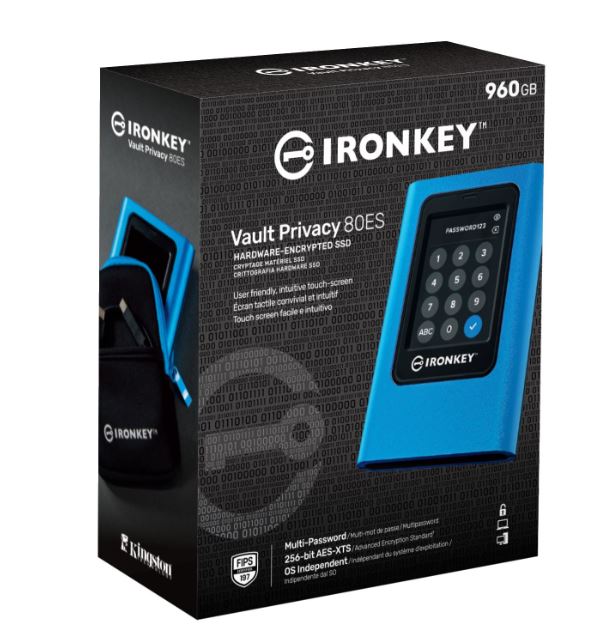 Купить Kingston IronKey Vault Privacy 80 External SSD 960 GB (IKVP80ES/960G) в магазине wardena.ru
