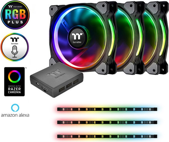 Купить Thermaltake Riing PLUS 12 RGB Radiator Fan Lumi Plus TT - Premium Edition - System-Gebläseeinheit - 120 mm (CL-F076-PL12SW-A) в магазине wardena.ru