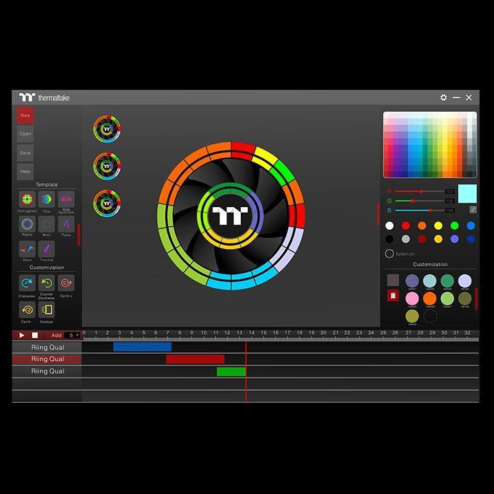 Купить Thermaltake Riing 12 RGB Fan TT Premium Edition - Gehäuselüfter - 120 mm (Packung mit 3) (CL-F088-PL12SW-A) в магазине wardena.ru