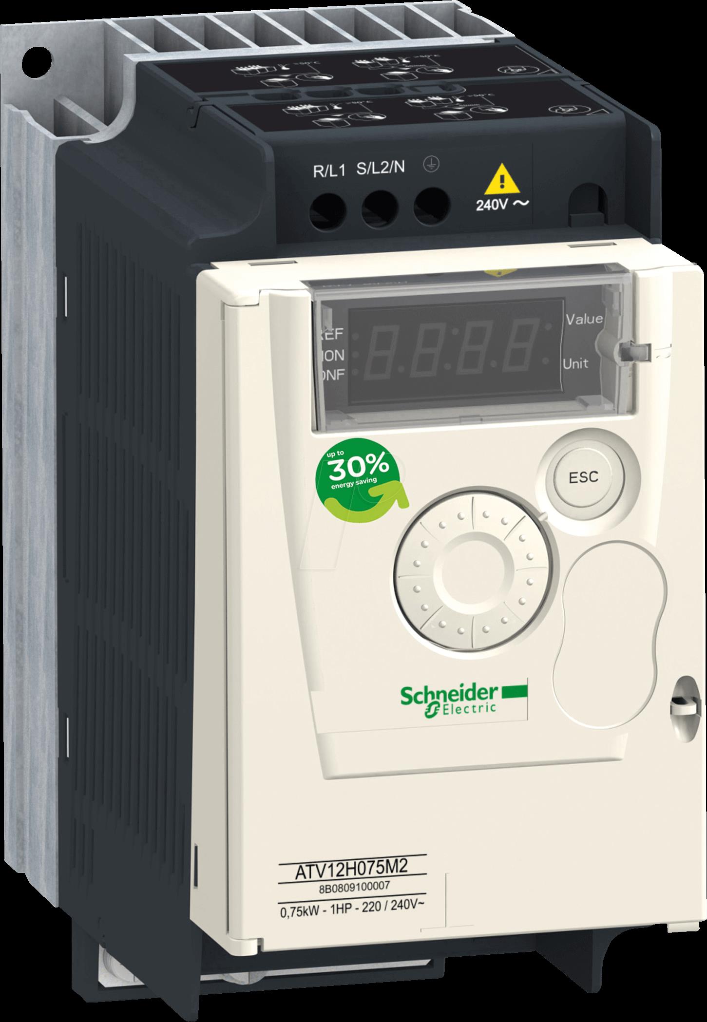 Купить APC Schneider Schneider Electric Frequenzumrichter 1ph. 0,75kW 230V IP20 ATV12H075M2 в магазине wardena.ru