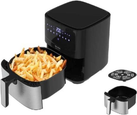 Купить Taurus AF1450XD Einzelbild 5 l Eigenständig 1450 W Heißluftfritteuse Schwarz, Edelstahl в магазине wardena.ru