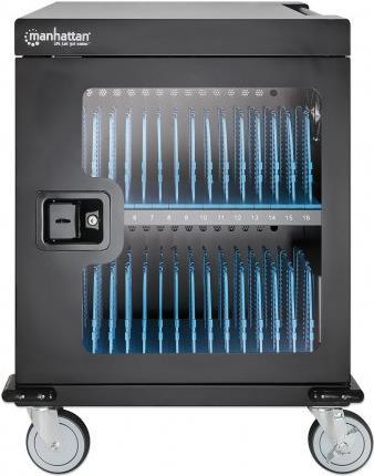 Купить Manhattan 180542 Beweglicher Wagen und Schrank Wagen zur Verwaltung tragbarer Geräte Schwarz (180542) в магазине wardena.ru
