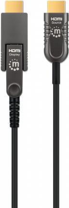 Купить MANHATTAN Aktives optisches High Speed HDMI-Glasfaserkabel mit abnehmbarem Stecker 4K@60Hz UHD, HDMI-Stecker auf Micro-HDMI-Stecker (Typ D) und abnehmbarer HDMI-Stecker (Typ A), 30 m, HEC, ARC, vergoldete Kontakte, schwa (355520) в магазине wardena.ru