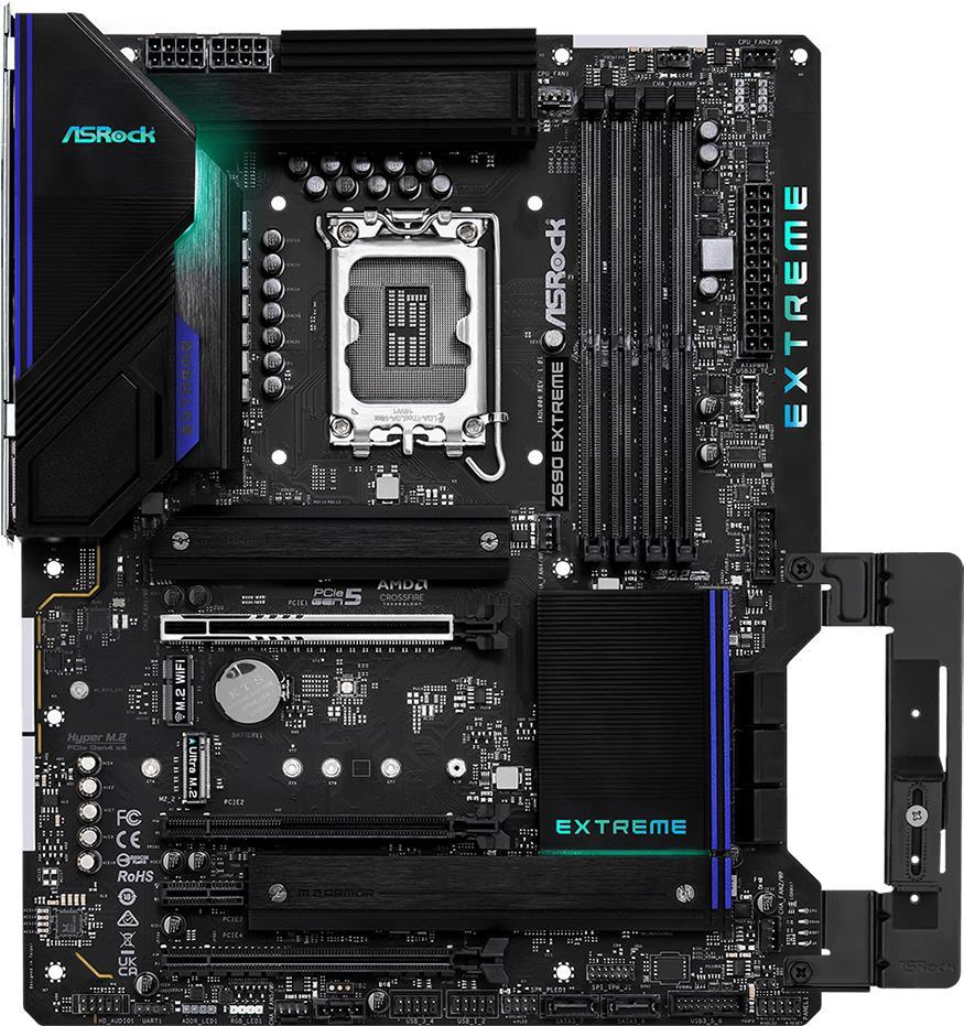 Купить ASRock Z690 Extreme - Motherboard - ATX - LGA1700-Sockel - Z690 Chipsatz - USB-C Gen2, USB 3,2 Gen 1, USB 3,2 Gen 2, USB-C Gen 2x2 - Gigabit LAN, 2,5 Gigabit LAN - Onboard-Grafik (CPU erforderlich) - HD Audio (8-Kanal) ( (90-MXBHN0-A0UAYZ) в магазине wardena.ru