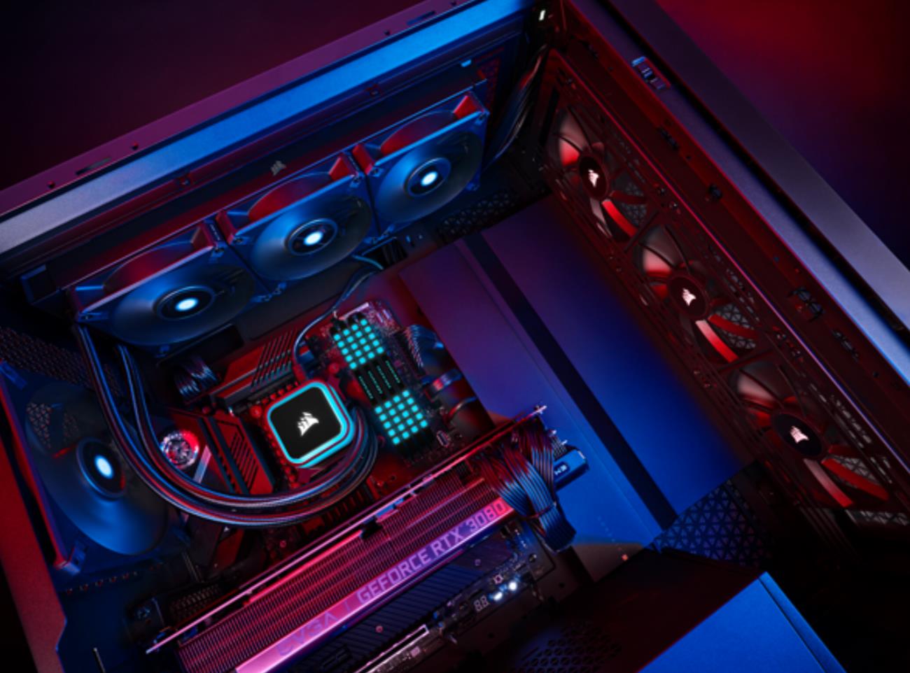 Купить CORSAIR iCUE H100i RGB ELITE - Prozessor-Flüssigkeitskühlsystem - Kühlergröße: 240 mm - (für: LGA1156, LGA1155, LGA2011, LGA1150, LGA2011-3, LGA1151, AM4, LGA2066, sTRX4, LGA1200, LGA1700) - 120 mm (CW-9060058-WW) в магазине wardena.ru